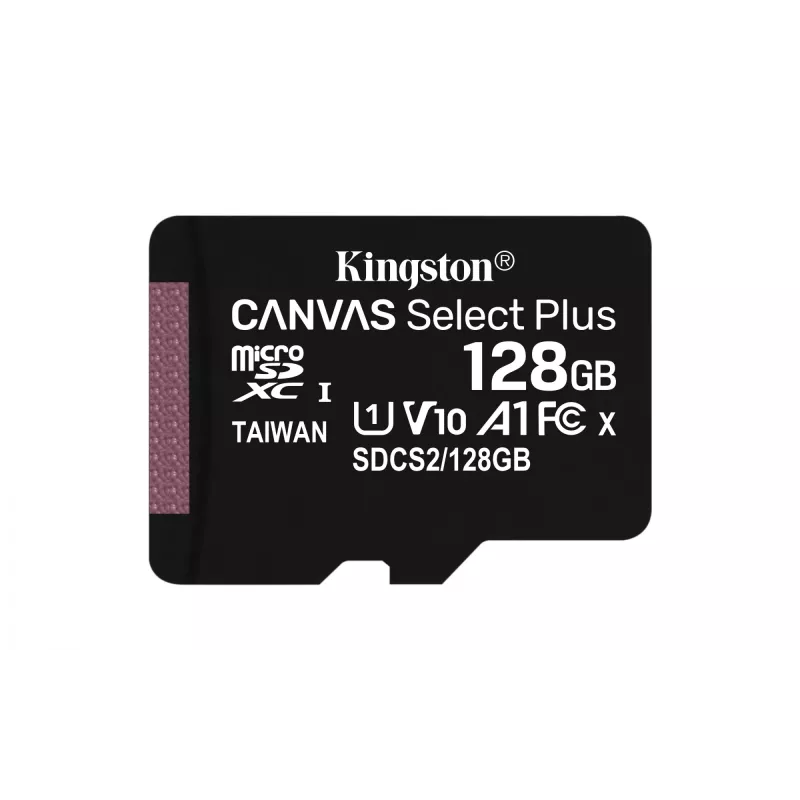 Memoria flash Kingston Technology 128GB microSDXC UHS-I Canvas Select Plus 100R A1 C10