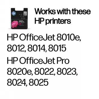 HP 912XL Cartucho de tinta original de alta capacidad, magenta