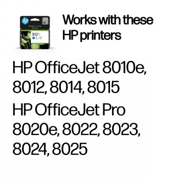 HP 912XL Cartucho de tinta original cian de alta capacidad