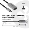 CLUB3D Adaptador activo USB Type-C a DisplayPort 1.4 8K60Hz HBR3