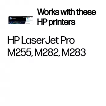 HP 207A Cian Original LaserJet Cartucho de tóner, 1250 páginas, Cian, 1 ud.