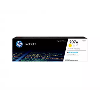 HP 207A Amarillo Original LaserJet Cartucho de tóner, 1250 páginas, Amarillo, 1 ud.