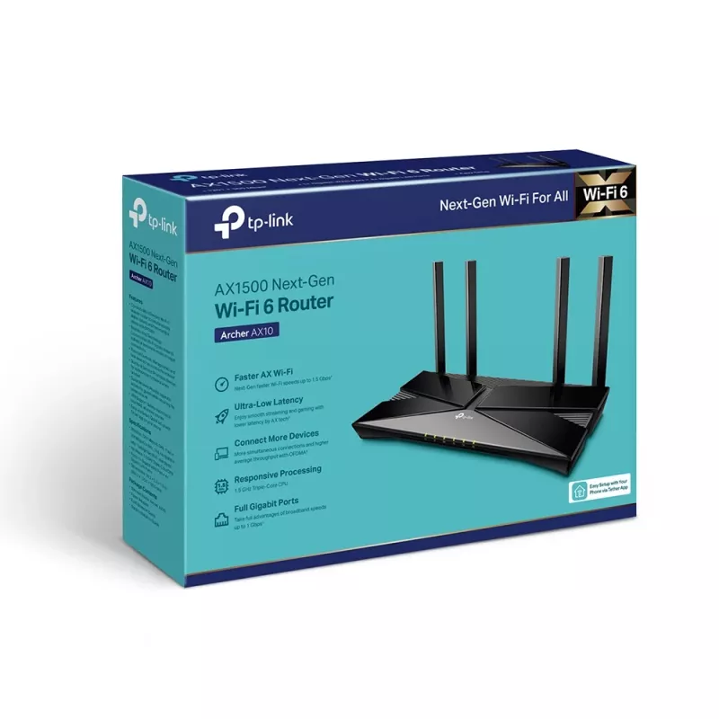 TP-Link Archer AX1500 Router Dual-Band Wi-Fi 6, Negro