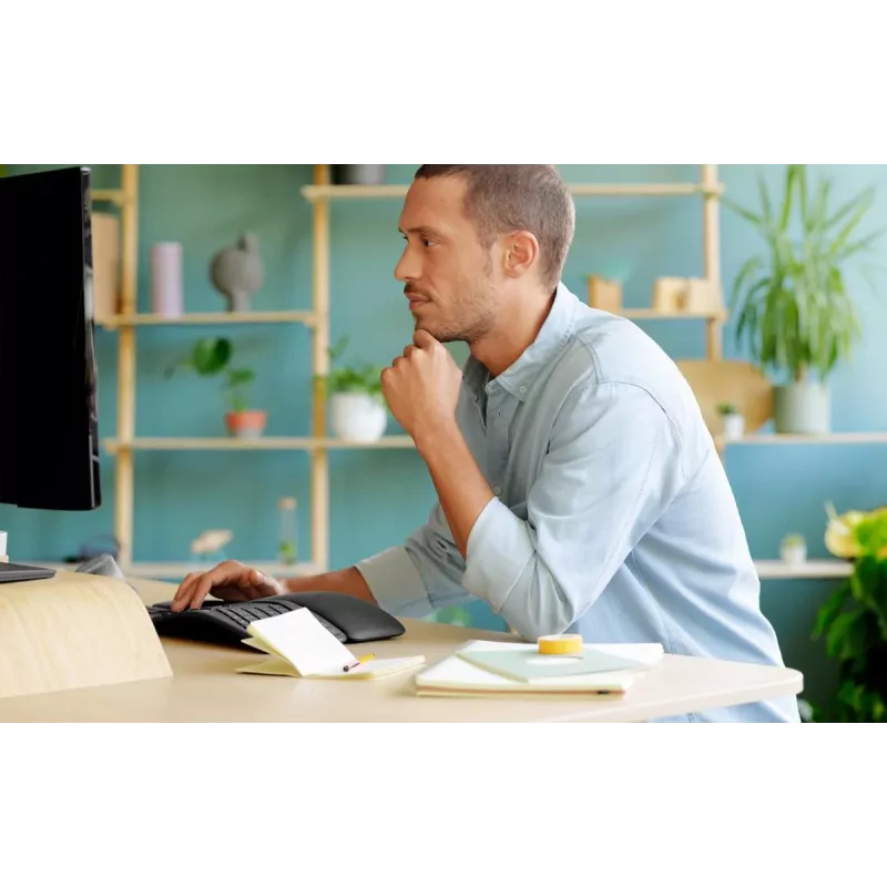 LOGITECH Ergo K860 - Teclado inalámbrico dividido Grafito Qwerty Pan Nordic