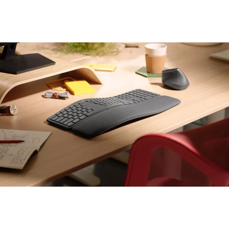 LOGITECH Ergo K860 - Teclado inalámbrico dividido Grafito Qwerty Pan Nordic