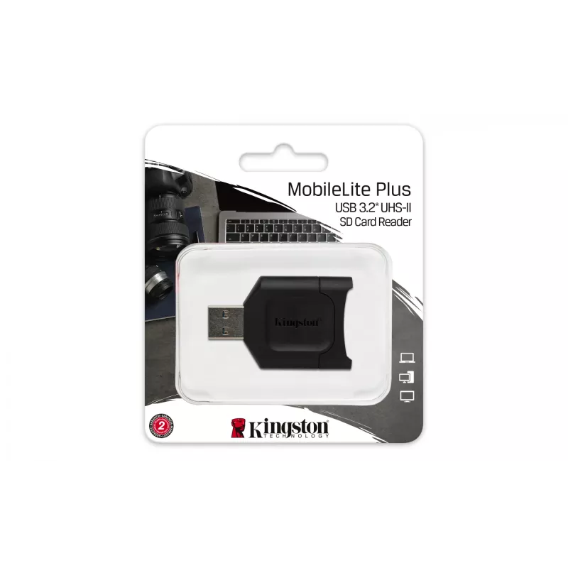 Kingston Technology MobileLite Plus Lector de tarjetas USB 3.2 Gen 1 (3.1 Gen 1) Type-A Negro