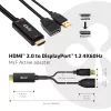 CLUB3D CAC-1331 Adaptador de cable de vídeo 0,25 m HDMI DisplayPort Negro
