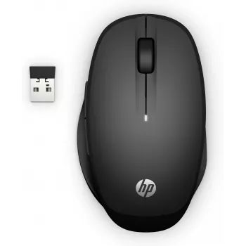 HP Dual Mode Black Ratón 300, Diestro, Óptico, RF Wireless, 3600 DPI, Negro