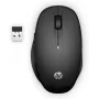 HP Dual Mode Black Ratón 300, Diestro, Óptico, RF Wireless, 3600 DPI, Negro