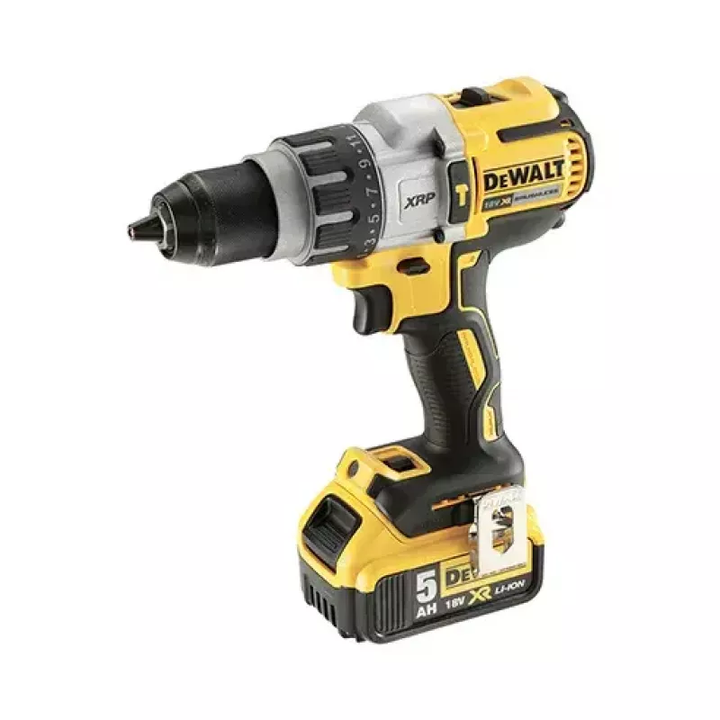 Atornillador-taladrador a batería DeWalt DCD996P2 18V Li-Ion 5Ah Portabrocas de cambio rápido 3 velocidades, 95 Nm, 2,1 kg, Taladrado con percusión