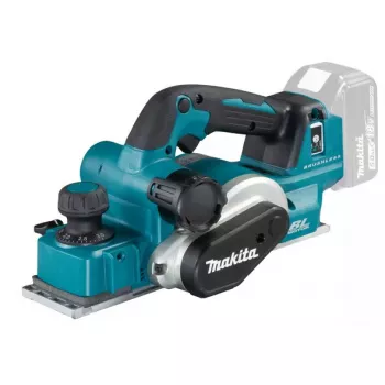 Cepillo eléctrico manual Makita DKP181Z, 18V, ancho de cepillado 82 mm, grosor máx. de viruta 3 mm, velocidad en vacío 12.000 min-1, profundidad de rebaje 0–25 mm