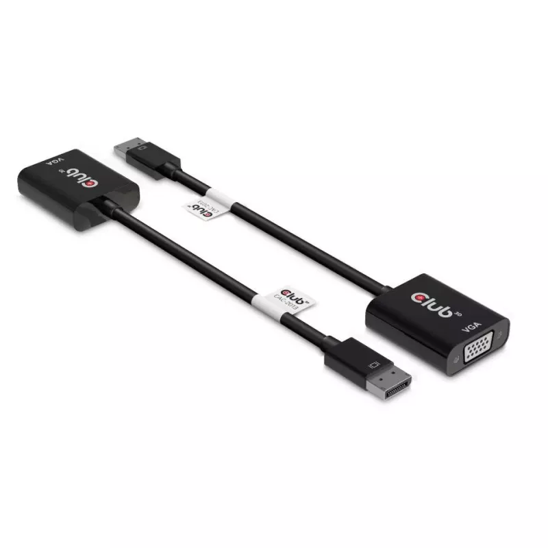 CLUB3D DisplayPort™ a VGA negro adaptador activo M/H