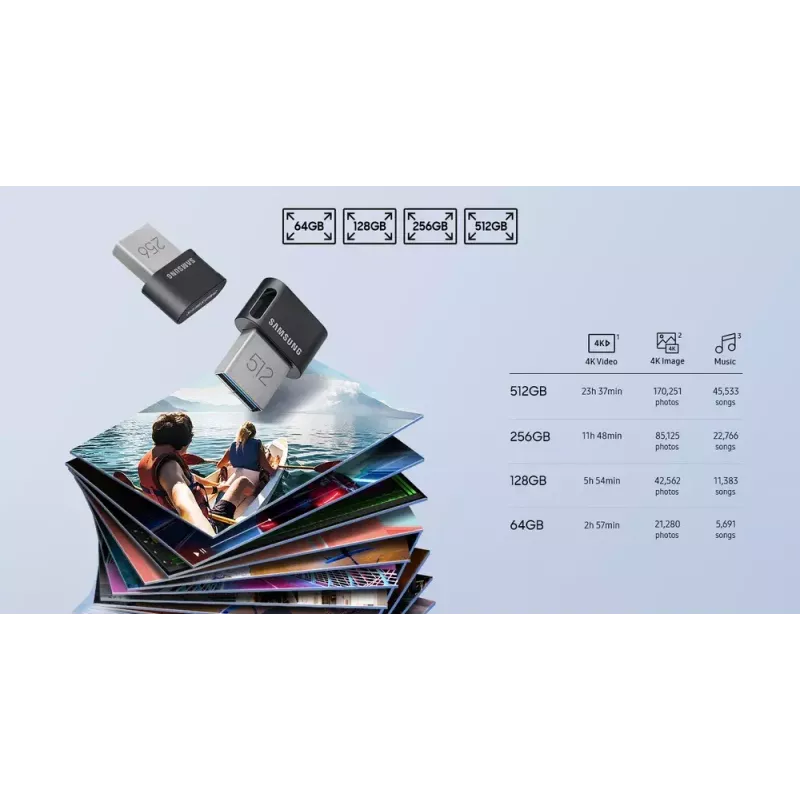 Samsung MUF-256AB memoria USB 256 GB USB Type-A 3.2 Gen 1 (3.1 Gen 1) gris, plata