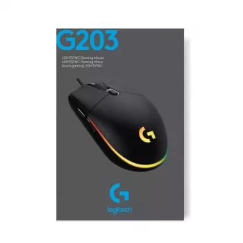 LOGITECH G203 Lightsync ratón gaming USB negro