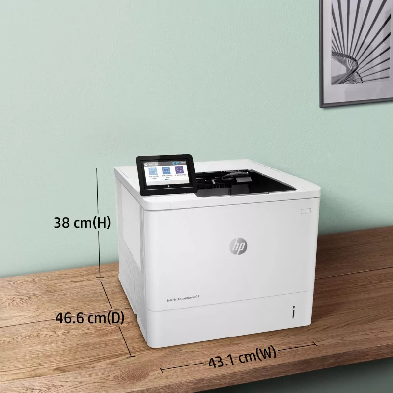 HP LaserJet Enterprise M611dn, láser, 1200 x 1200 DPI, A4, 61 ppm, impresión a doble cara, con red