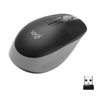 LOGITECH M190 ratón inalámbrico tamaño completo gris medianoche