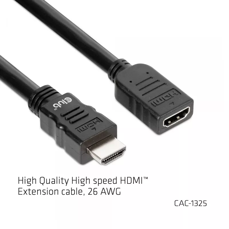 CLUB3D cable alargador HDMI™ High Speed 4K60Hz M/H 5m/16,4ft 26 AWG