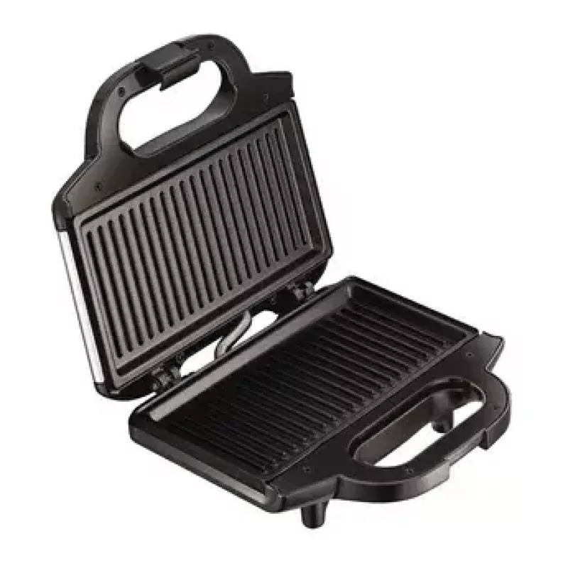 Sandwichera Tefal SM1572, 700 W, placas grill 230 x 130 mm, acero inoxidable/negro