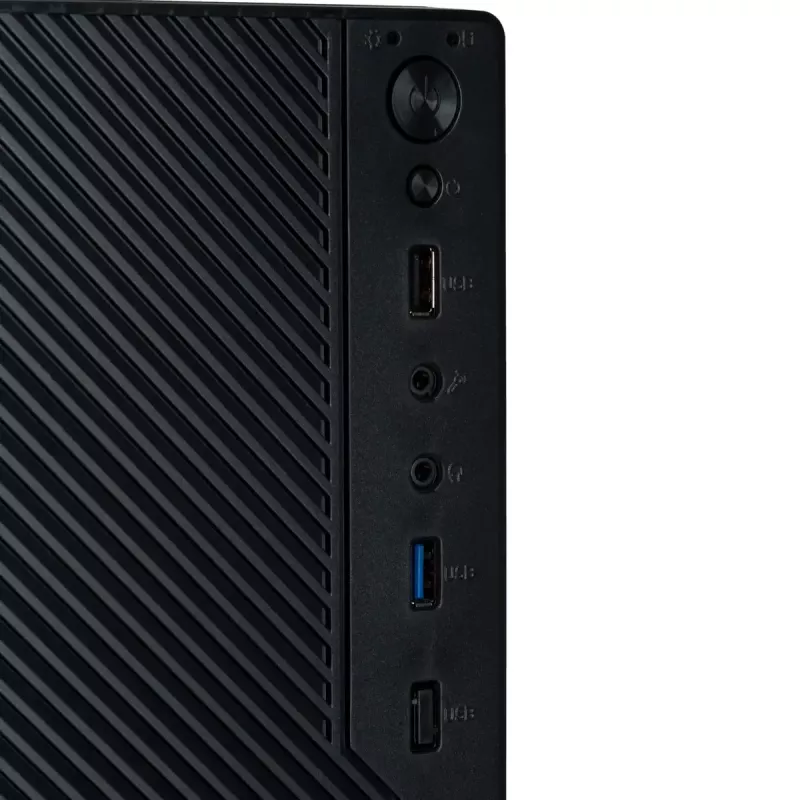 Caja de PC Micro-ATX Akyga AK36BK, Micro ATX / Flex ATX / Mini ITX, USB 3.0 + USB 2.0, sin fuente de alimentación, negro