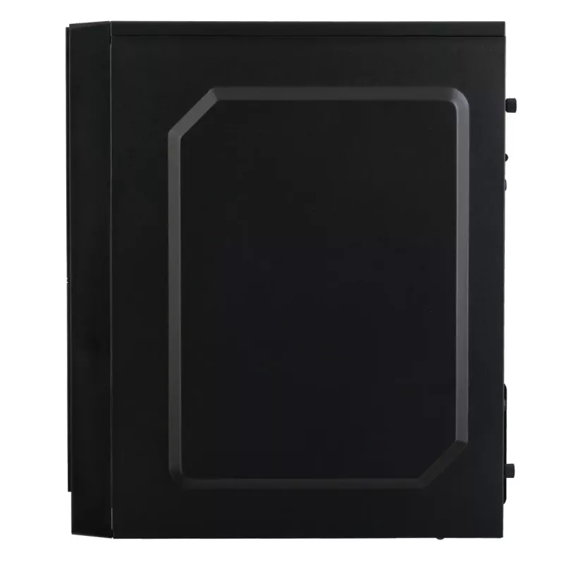 Caja de PC Micro-ATX Akyga AK36BK, Micro ATX / Flex ATX / Mini ITX, USB 3.0 + USB 2.0, sin fuente de alimentación, negro