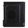 Caja de PC Micro-ATX Akyga AK36BK, Micro ATX / Flex ATX / Mini ITX, USB 3.0 + USB 2.0, sin fuente de alimentación, negro
