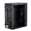 Caja de PC Micro-ATX Akyga AK36BK, Micro ATX / Flex ATX / Mini ITX, USB 3.0 + USB 2.0, sin fuente de alimentación, negro