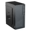 Caja de PC Micro-ATX Akyga AK36BK, Micro ATX / Flex ATX / Mini ITX, USB 3.0 + USB 2.0, sin fuente de alimentación, negro