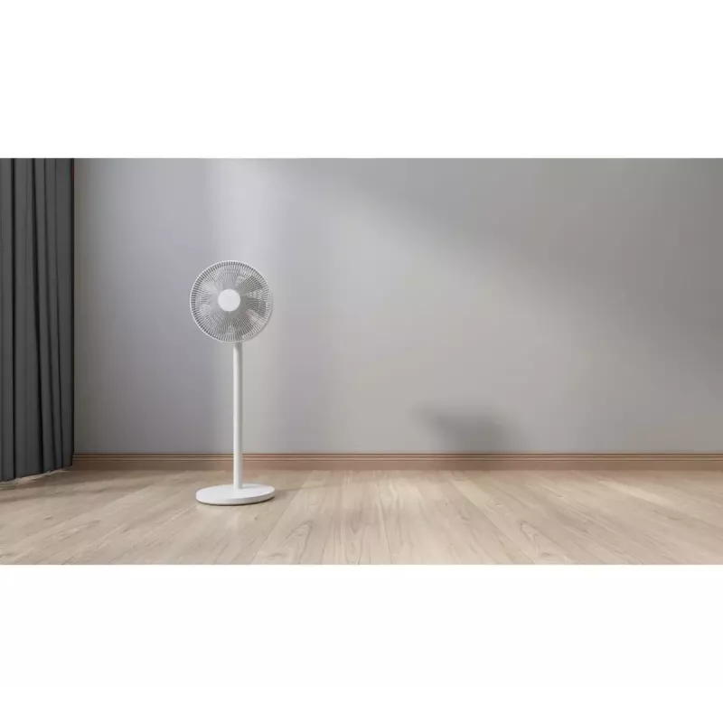 Xiaomi Mi Smart Standing Fan 2 Lite PYV4007GL ventilador de pie, 38 W, 7 aspas, 3 velocidades, oscilación de 90°, control por app mediante Wi-Fi, altura regulable 64,2–100 cm, blanco