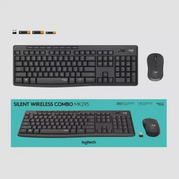 Combo inalámbrico Logitech MK295 Silent teclado RF Wireless QWERTY US International negro