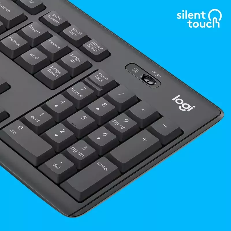 Combo inalámbrico Logitech MK295 Silent teclado RF Wireless QWERTY US International negro