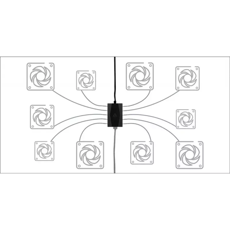 Hub para ventiladores ARCTIC ACFAN00175A 10 puertos PWM con alimentación SATA