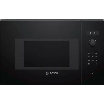 Microondas de encastre solo Bosch Serie 6 BFL524MB0 — 800 W, 20 L, grill, táctil y mando giratorio, negro