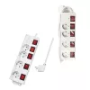 Regleta de alimentación LogiLink LPS252 1,5 m 4 tomas de corriente para interiores Blanca