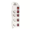 Regleta de alimentación LogiLink LPS252 1,5 m 4 tomas de corriente para interiores Blanca