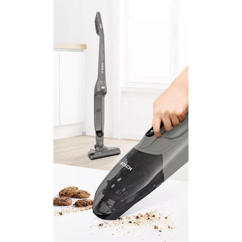 Bosch Serie 2 BBHF214G aspirador de escoba/escoba eléctrica aspirador de escoba 2 en 1 batería en seco sin bolsa Gris
