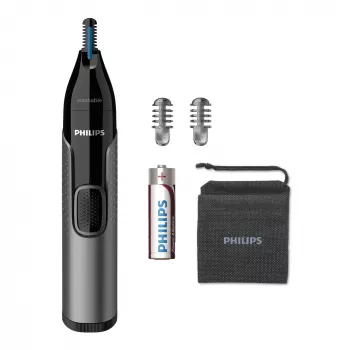 Philips Serie 3000 recortador de nariz Serie 3000 NT3650/16 recortador lavable de nariz, orejas y cejas con 2 accesorios de peine