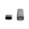 DIGITUS Combo Card Reader Hub (USB-C+USB 3.0) 1x SD, 1x MicroSD, 1x USB 3.0, gris
