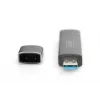DIGITUS Combo Card Reader Hub (USB-C+USB 3.0) 1x SD, 1x MicroSD, 1x USB 3.0, gris