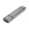 DIGITUS Combo Card Reader Hub (USB-C+USB 3.0) 1x SD, 1x MicroSD, 1x USB 3.0, gris