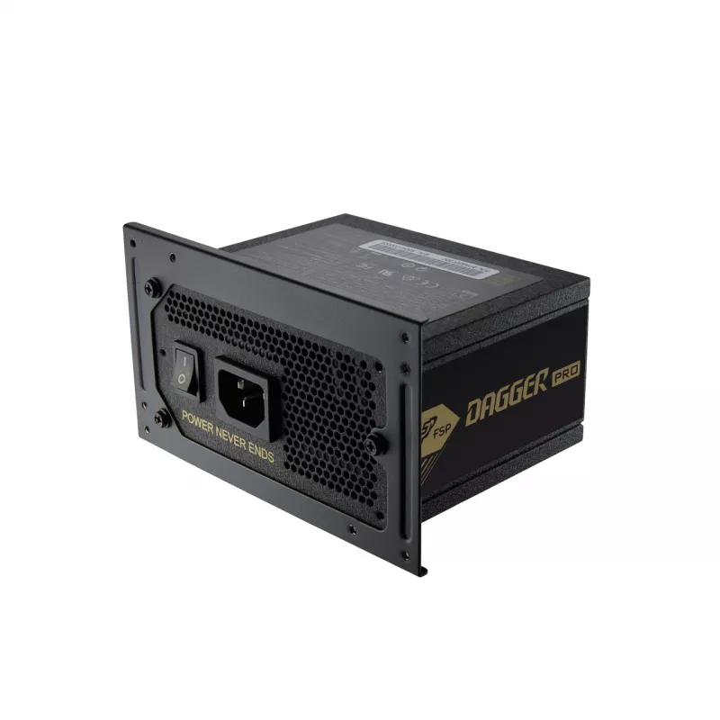 Fuente de alimentación FSP DAGGER PRO 650W SFX SFX3.3 negra, 650 W, 100 - 240 V, 50 - 60 Hz, 10 A, 5 A, 120 W