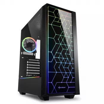 Caja de PC Sharkoon RGB LIT 100 torre Midi negra