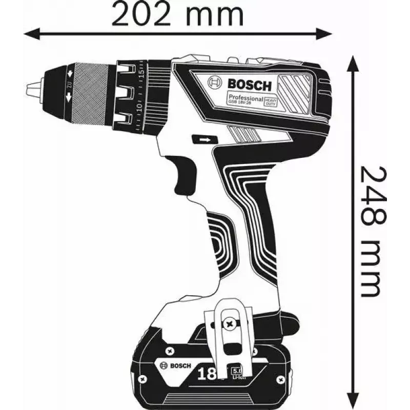 Atornillador-taladro a batería Bosch 12 V Li-Ion 1300 RPM negro, azul, rojo