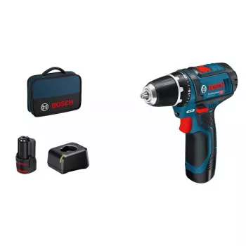 Atornillador-taladro a batería Bosch 12 V Li-Ion 1300 RPM negro, azul, rojo