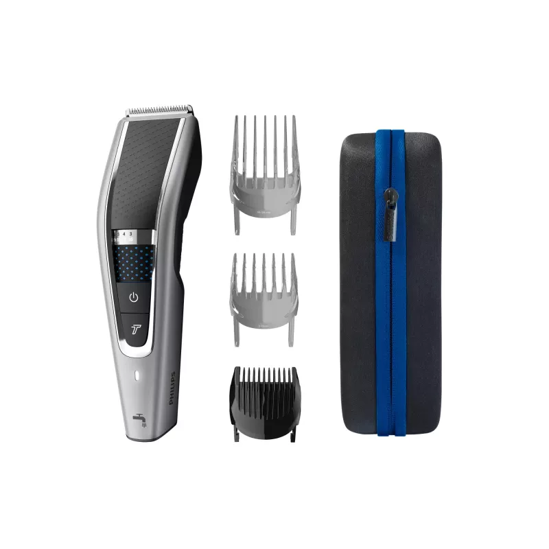 Philips Serie 5000 HC5650/15 cortapelos, con o sin cable, 28 ajustes de longitud, gris/plata