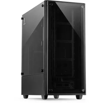 Caja de PC Inter-Tech C-303 Mirror torre Full negra