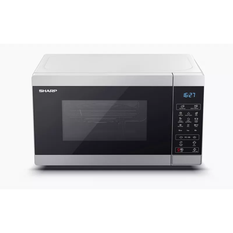 Microondas Sharp YC-MG02E-S negro, acero microondas combinado de sobremesa 20 l 800 W