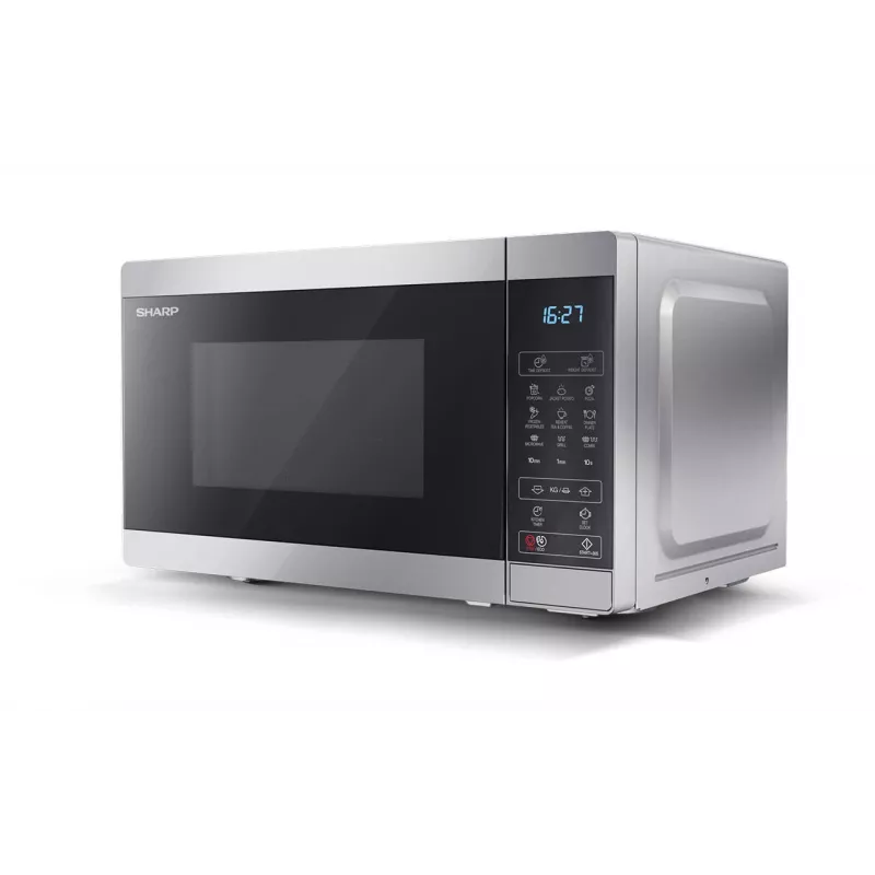 Microondas Sharp YC-MG02E-S negro, acero microondas combinado de sobremesa 20 l 800 W