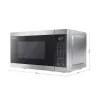Microondas Sharp YC-MG02E-S negro, acero microondas combinado de sobremesa 20 l 800 W