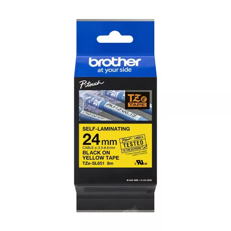 Cinta de etiquetas Brother TZE-SL651 negro sobre dorado
