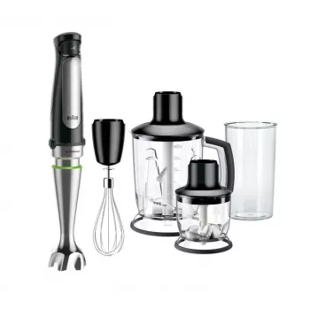 Batidora de brazo Braun MultiQuick 7 MQ 7045X 1,25 L 1000 W negra, acero inoxidable